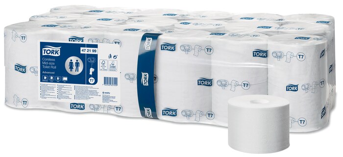 Toilettenpapier "Tork Midi hülsenlos Advanced" – 2-lagig