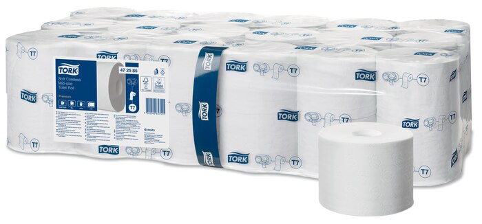 Tork weiches hülsenloses Midi Toilettenpapier Premium – 2-lagig