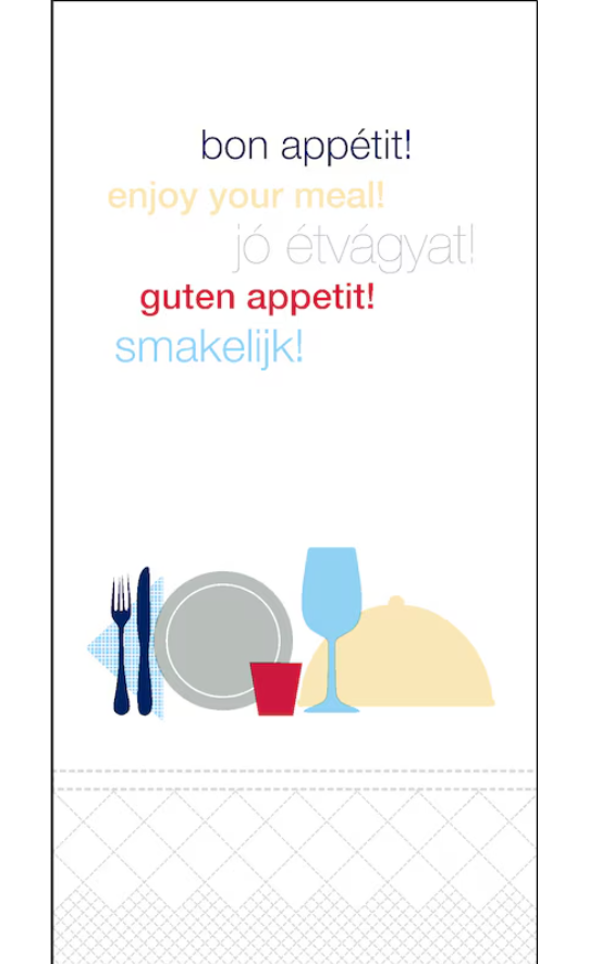 Lunchservietten "Guten Appetit" 1/8-Falz Tork