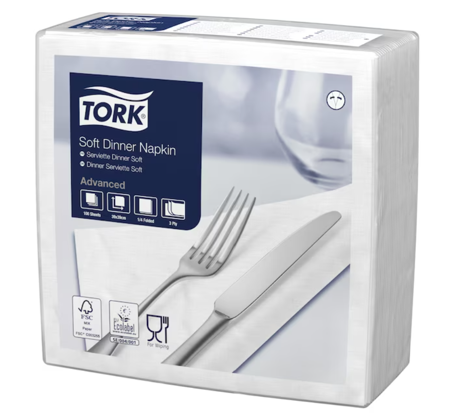 Dinnerservietten "Weiß" Soft Tork