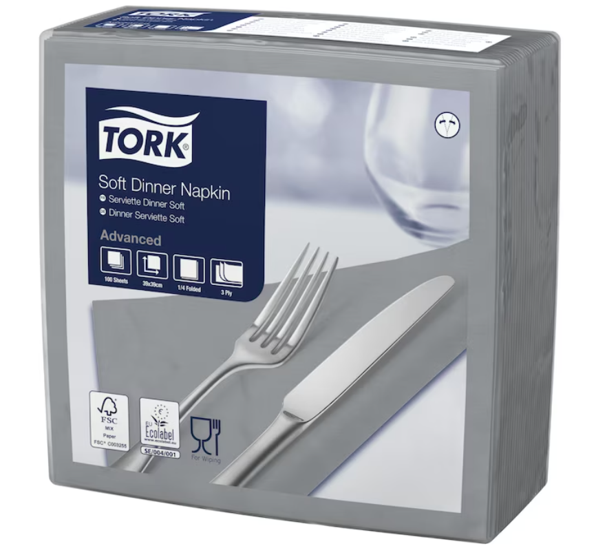 Dinnerserviette "Grau" Soft Tork