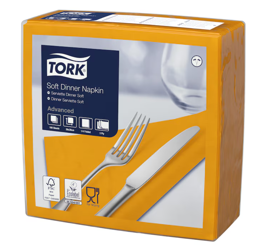 Dinnerservietten "Orange" Soft Tork