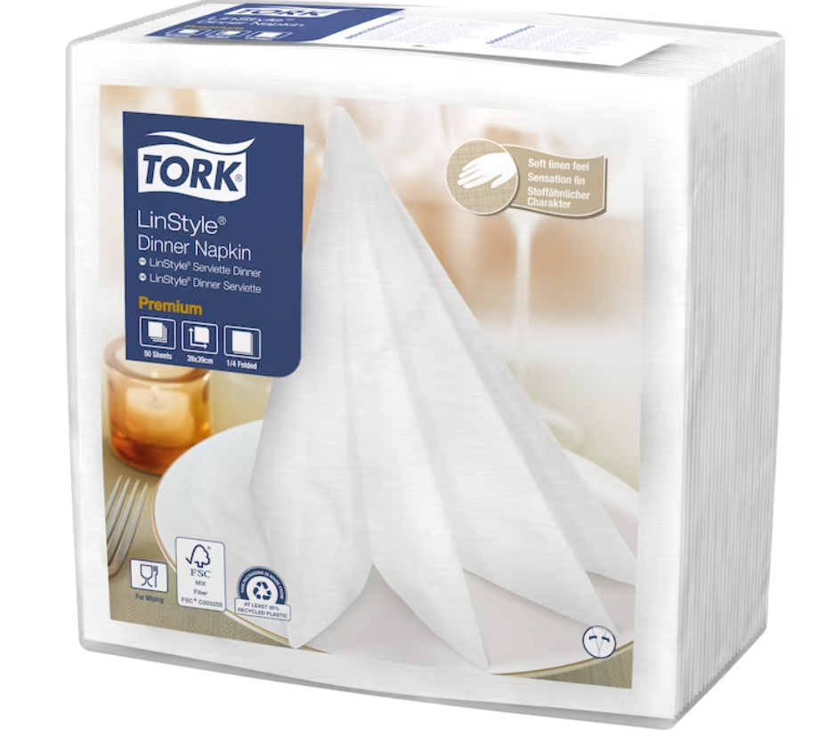 Dinnerservietten "Weiß" LinStyle® Tork Premium