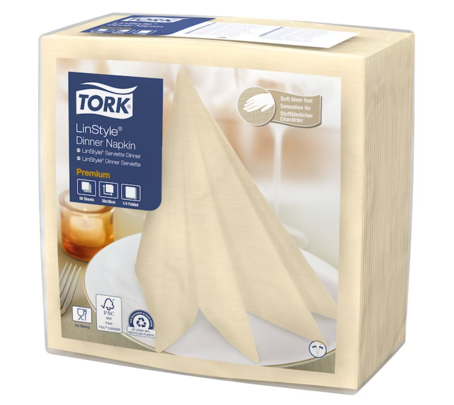 Dinnerservietten "Creme" LinStyle® Tork Premium