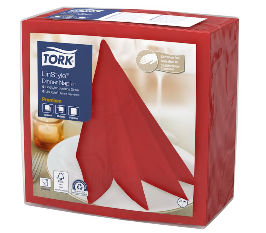 Dinnerservietten "Rot" LinStyle® Tork Premium