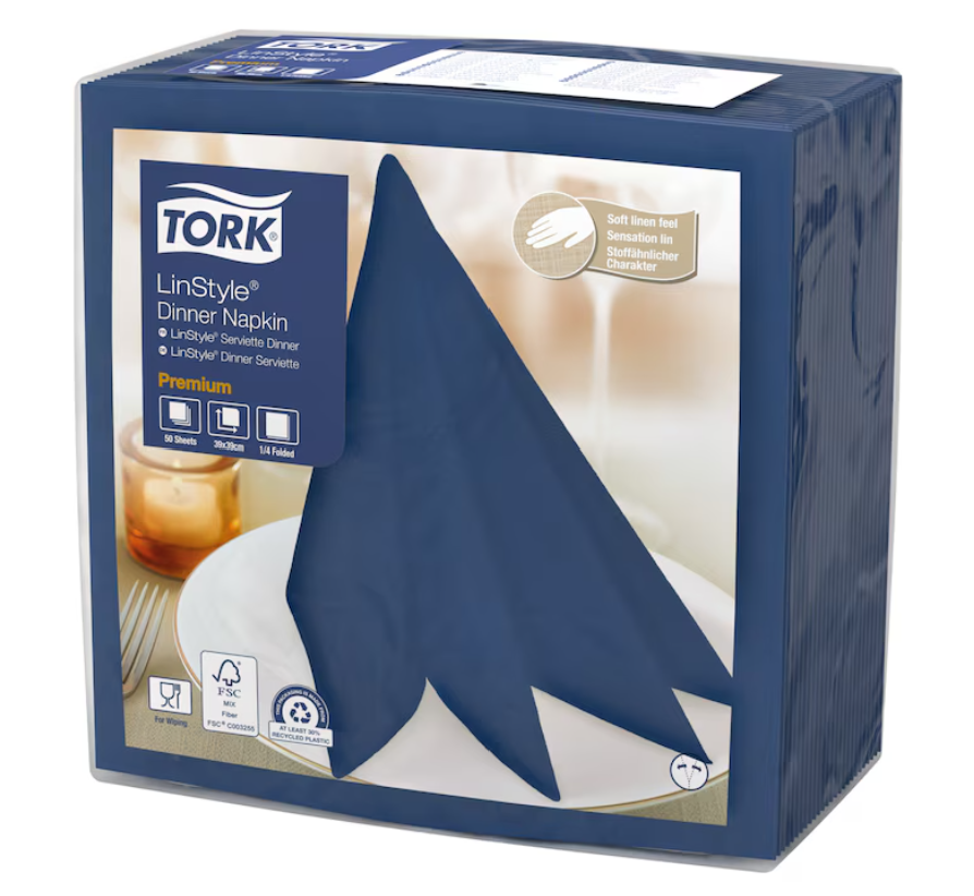 Dinnerservietten "Mitternachtsblau LinStyle® Tork Premium