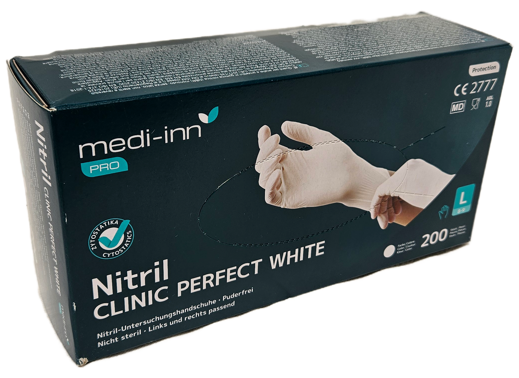 Nitril Handschuhe "Clinic Perfekt" weiß