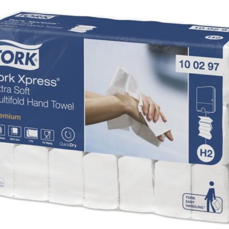 Xpress® extra weiches Multifold Handtuch H2 Weiß 2-Lagig