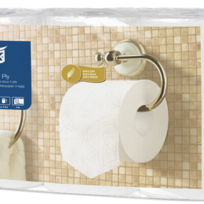 Extra weiches Kleinrollen Toilettenpapier Premium T4 4-Lagig Weiß