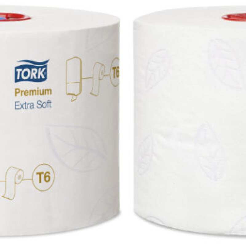Extra weiche Midi Toilettenpapierrolle Premium T6 3-Lagig Weiß