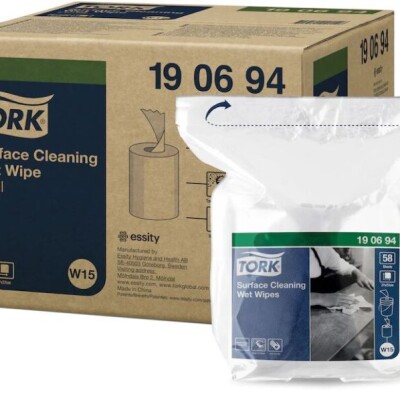 Surface Cleaning Wet Wipes Refill W15 1-Lagig Weiß