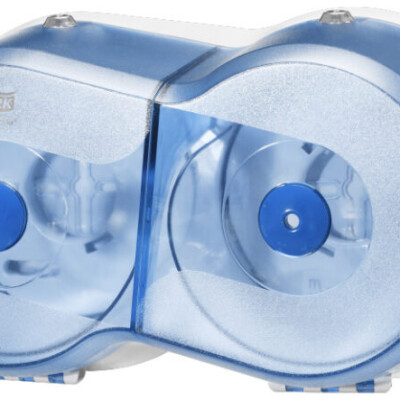SmartOne® Mini Doppelrollenspender für Toilettenpapier T9 Blau