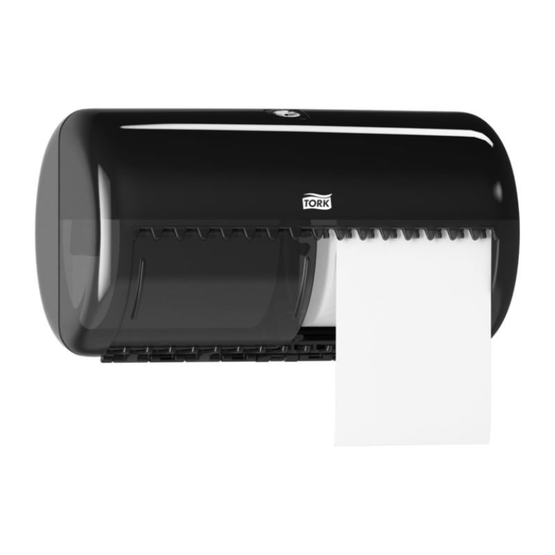 Spender für Kleinrollen Toilettenpapier T4 Schwarz