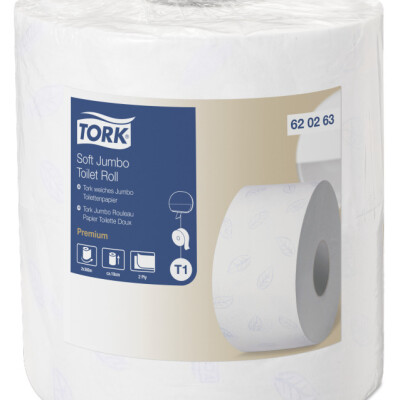 Weiches Jumbo Toilettenpapier Premium T1 2-Lagig Weiß